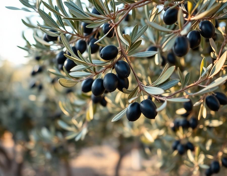 Δενδρύλλια ελιάς Αρμπεκίνα (Arbequina) στο φυτώριο